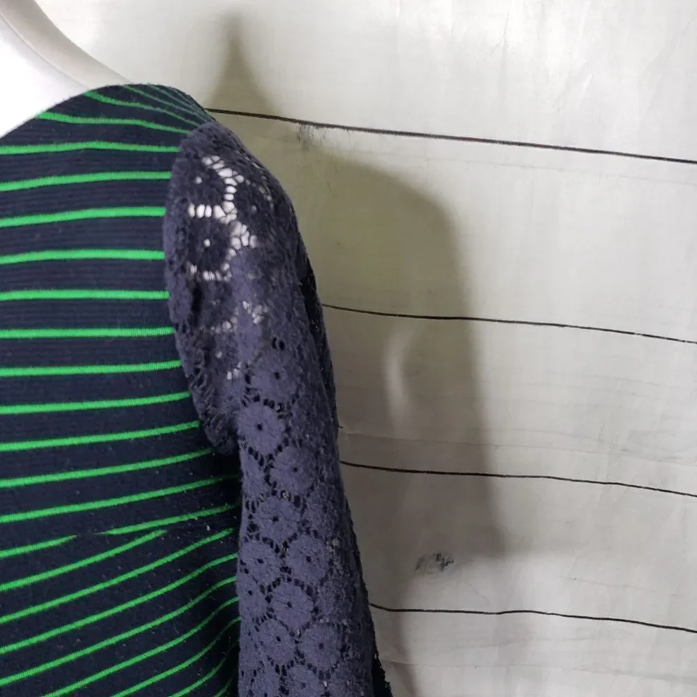 Postmark Anthropologie blue green tunic top XS